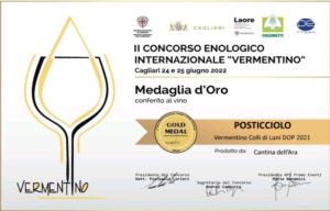 Concorso Enologico Internazionale Vermentino Medaglia oro Posticciolo vino Cantina dell Ara